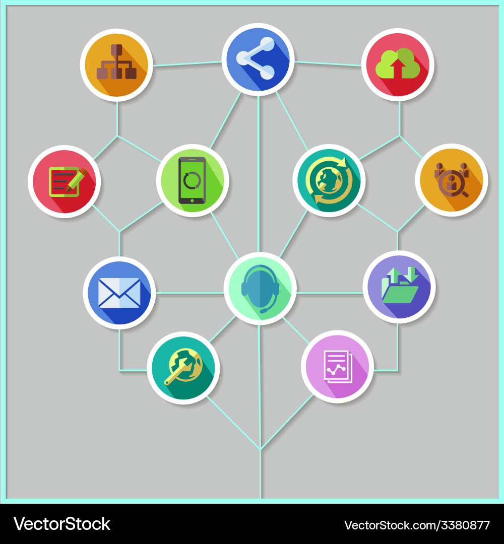 Cloud computing services and data sharing concept Cloud computing services and data sharing concept vector image