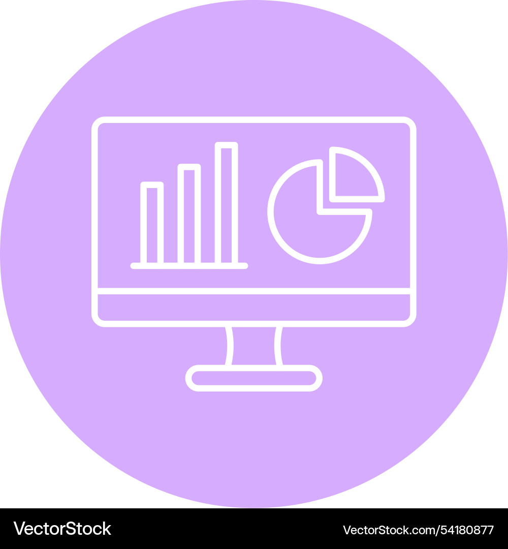 Dashboard line circle icon Vector Image