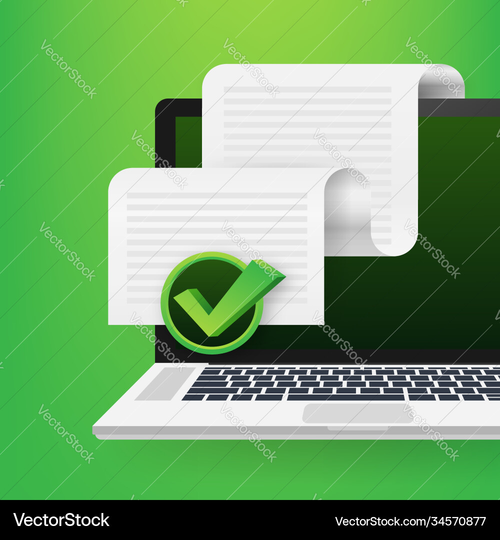 Documents icon stack paper sheets confirmed Documents icon stack paper sheets confirmed vector image