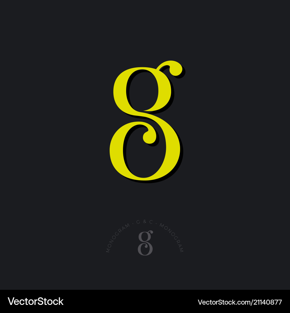 Elegant Monogram - GC Initials vector image