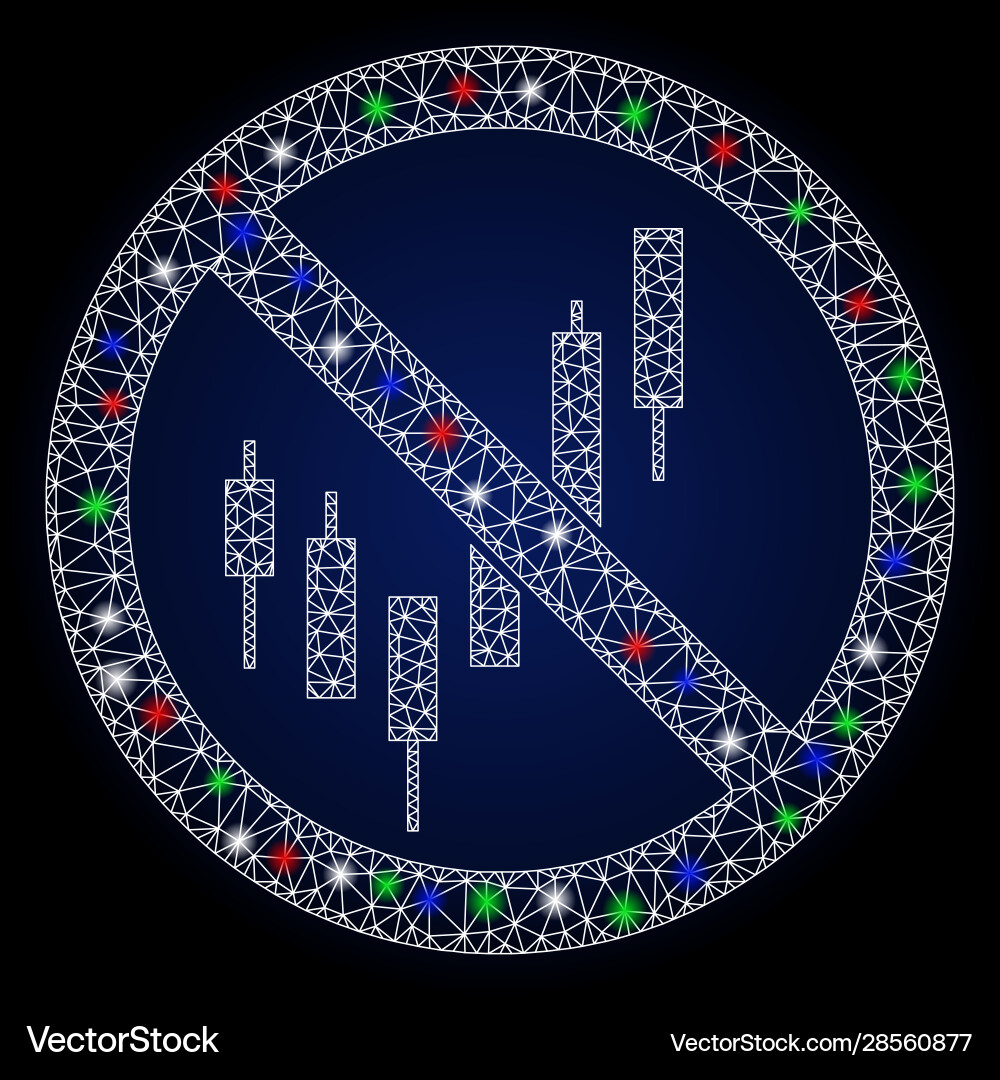 Flare mesh network no candlestick chart with Flare mesh network no candlestick chart with vector image