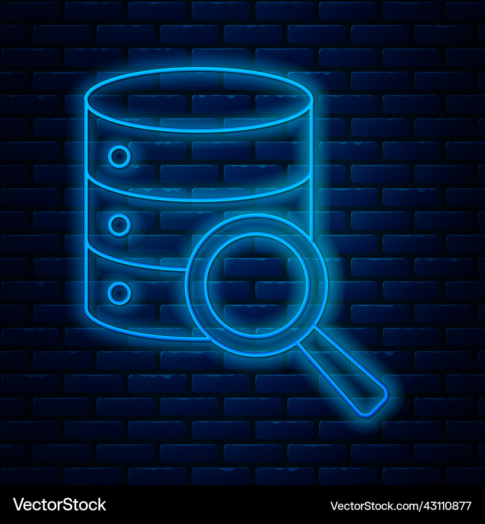 Glowing neon line server data web hosting icon Glowing neon line server data web hosting icon vector image