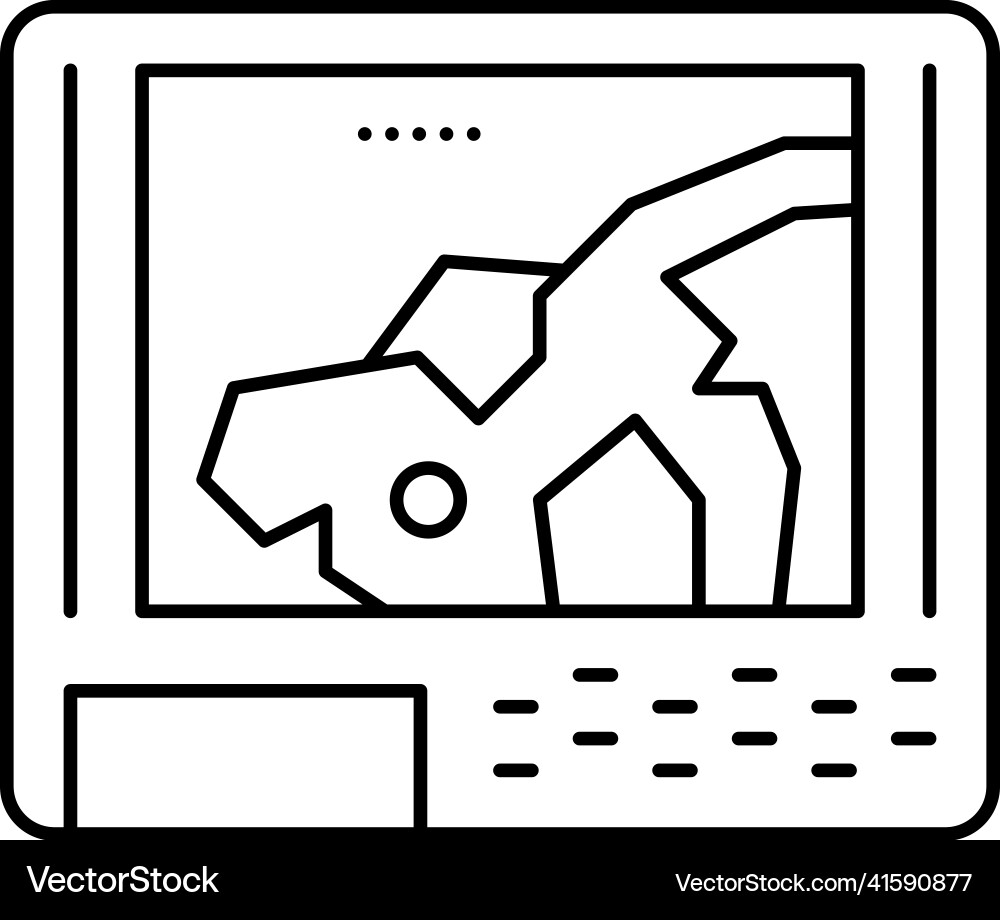 Gps navigation device line icon Gps navigation device line icon Vector Image