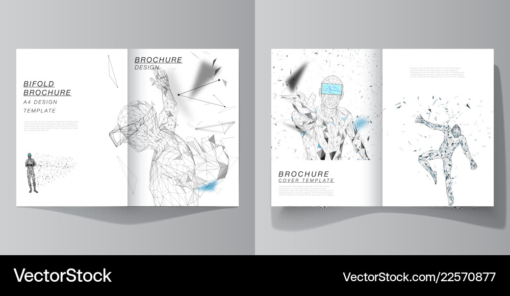 Layout of two a4 format cover mockups Layout of two a4 format cover mockups vector image