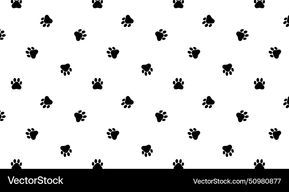 Seamless pattern of dog footprints on an isolated Vector Image