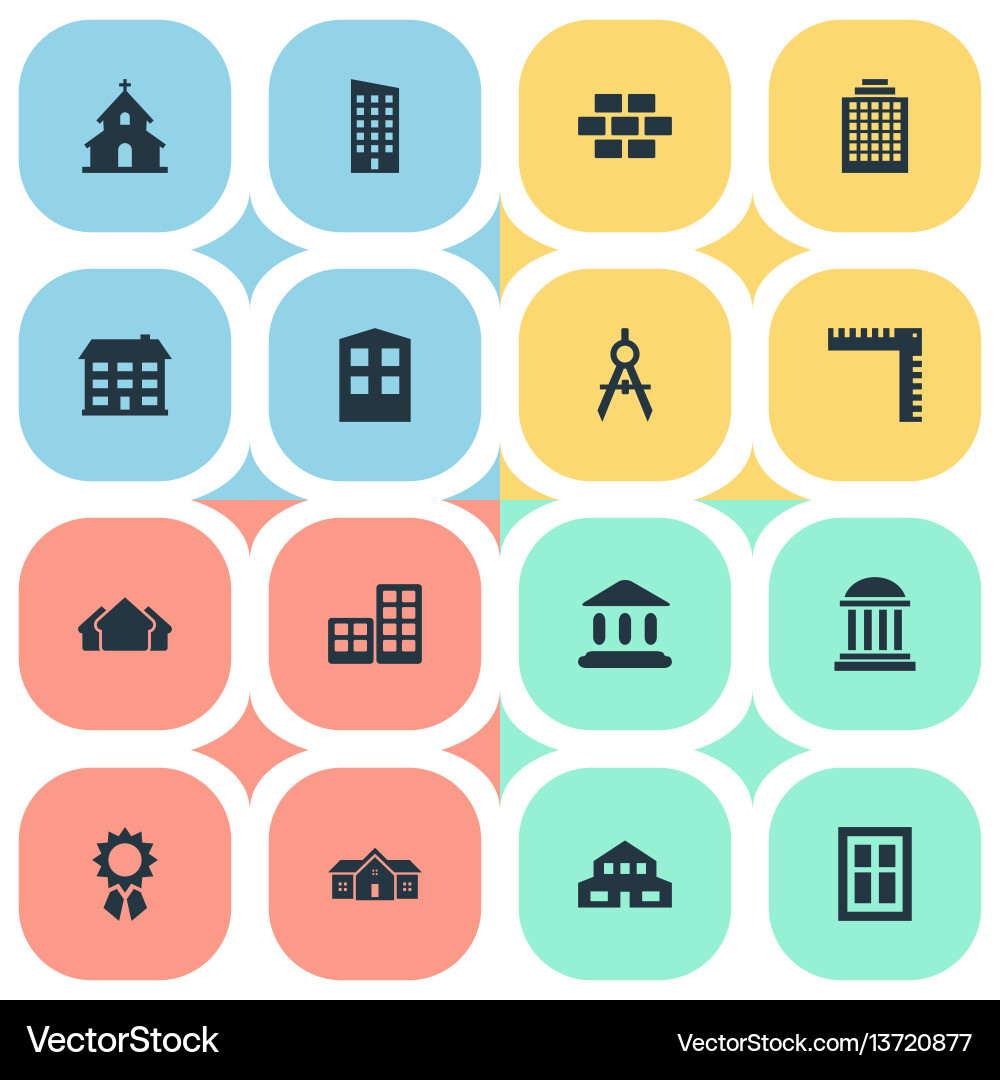 Set of simple structure icons Vector Image