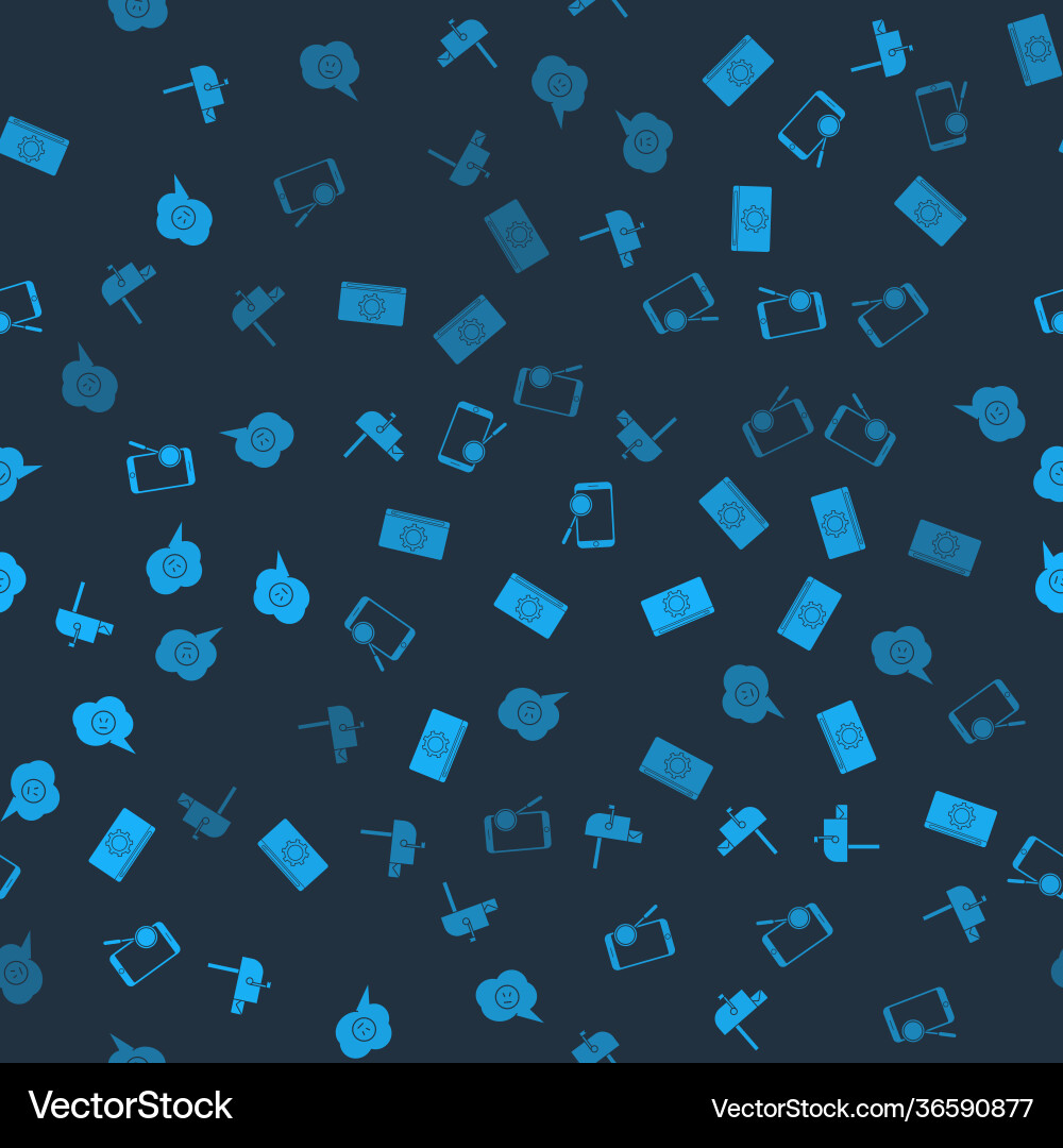 Set open mail box setting mobile phone Set open mail box setting mobile phone vector image