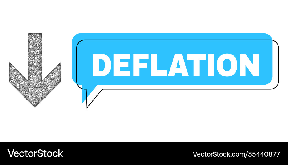 Shifted deflation chat frame and net mesh arrow Shifted deflation chat frame and net mesh arrow vector image