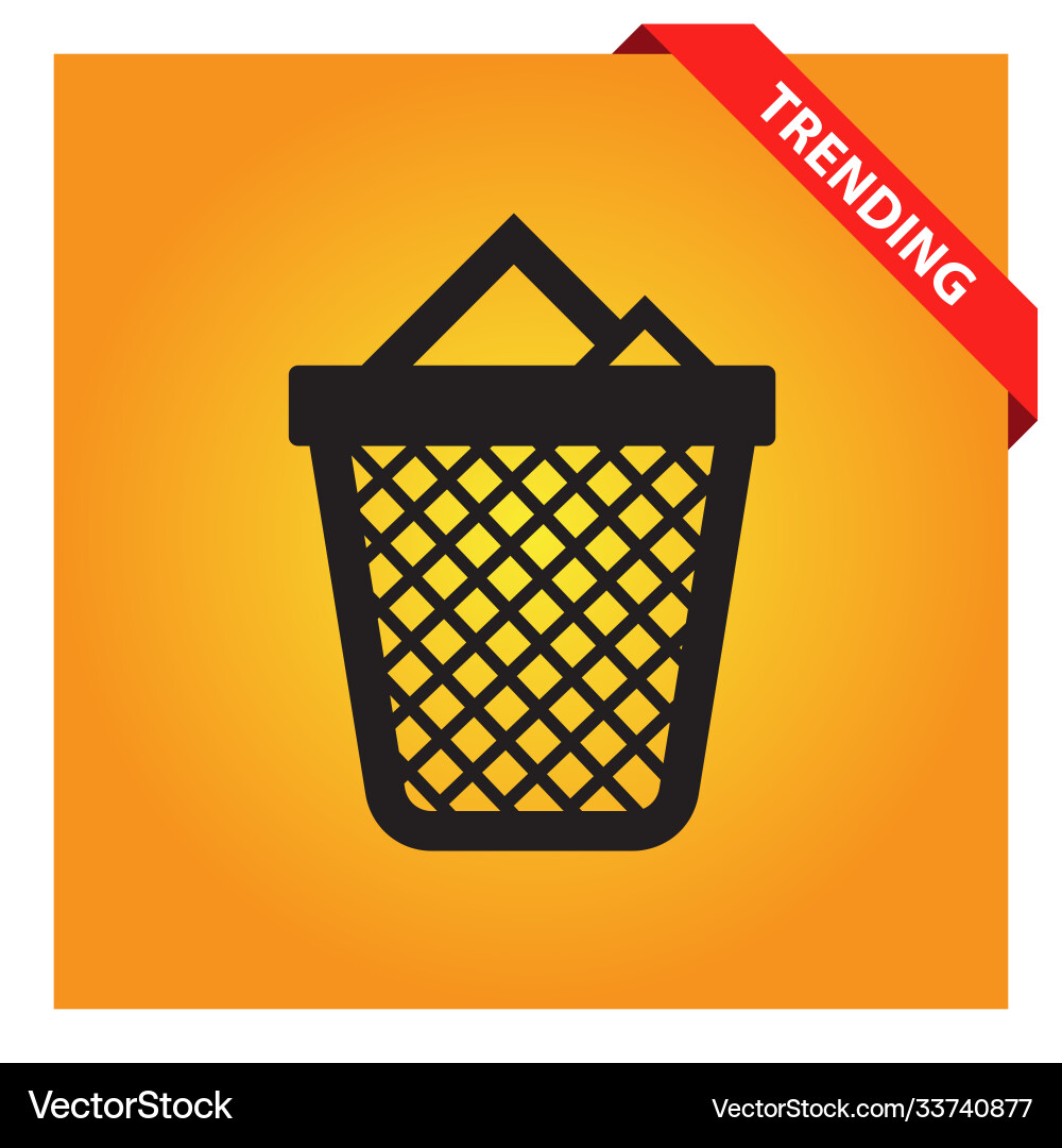 Trash icon for web and mobile Vector Image