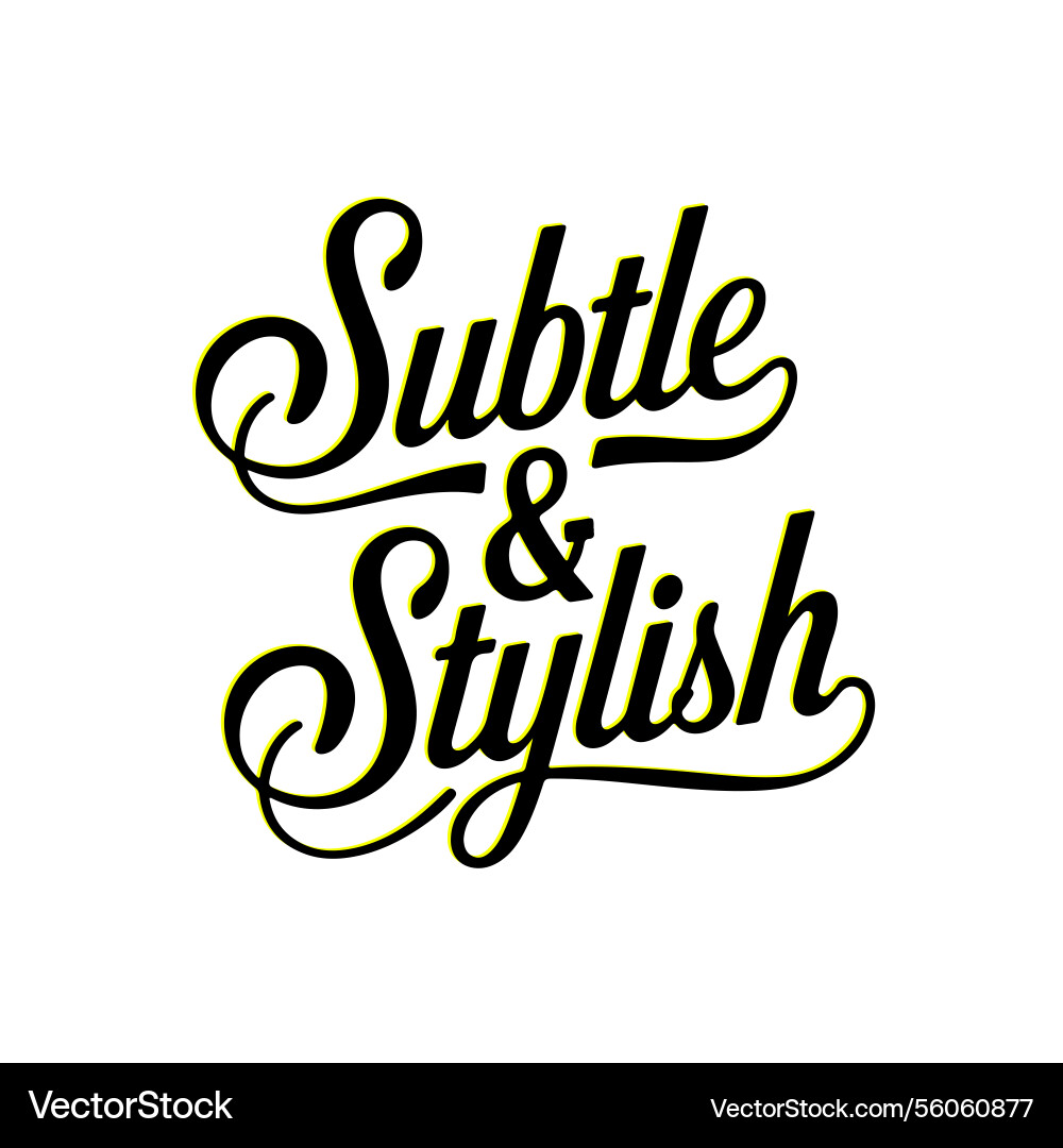 Typography elegant script font black and white Vector Image