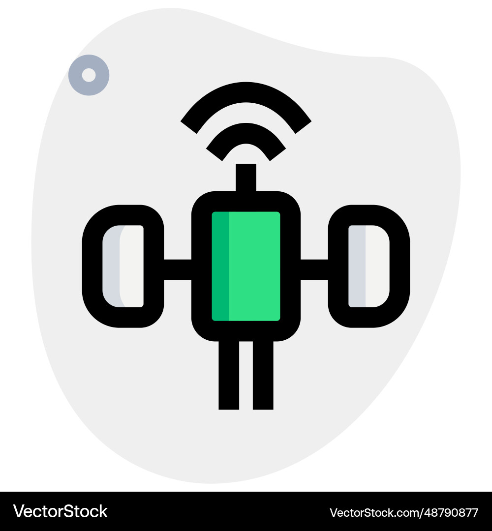 Using satellite wireless network for communication Vector Image