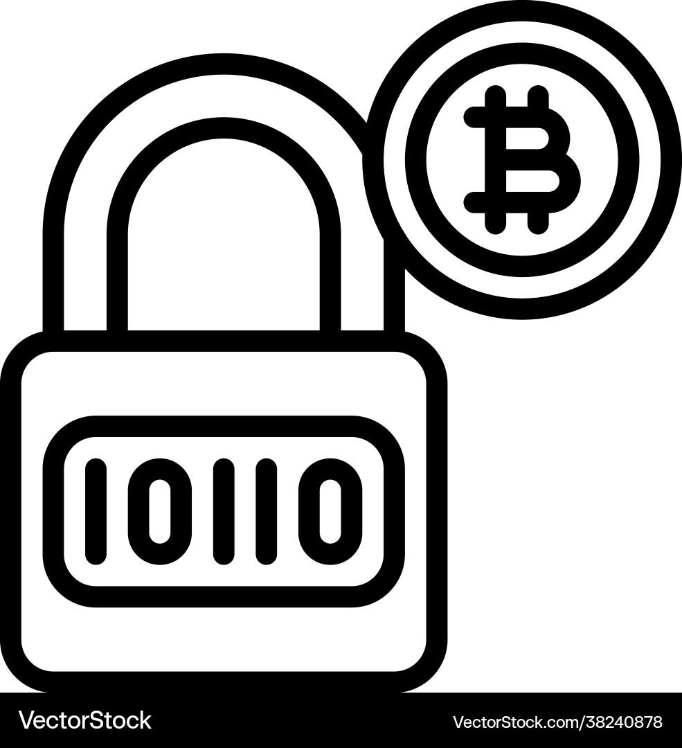 Binary encryption icon cryptocurrency related vector image