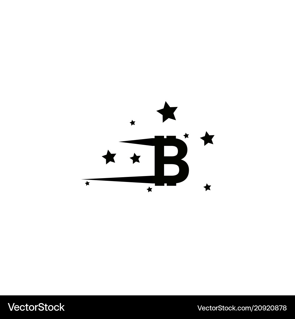 Bitcoin coin with fast speed motion lines Vector Image