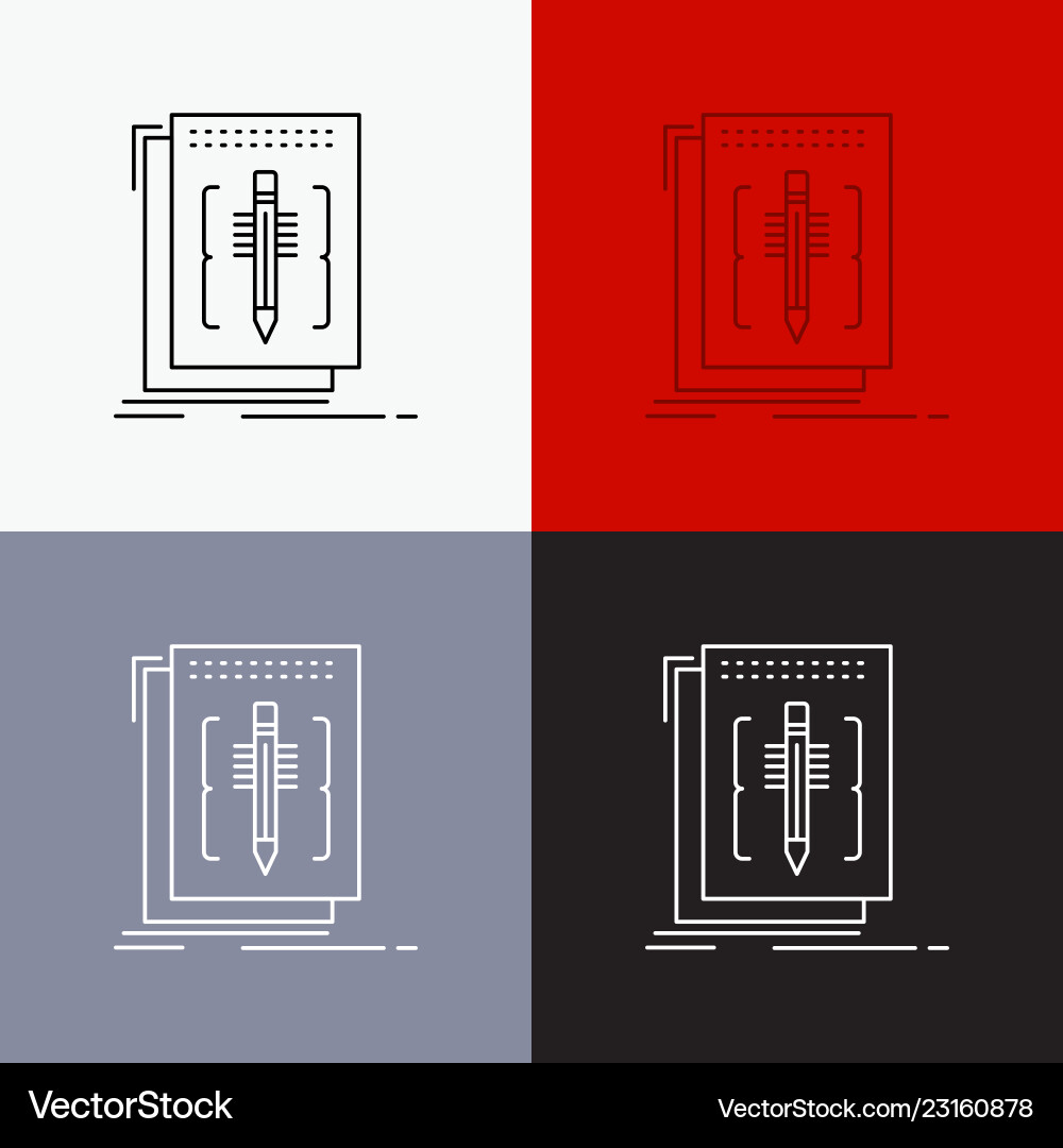 Code bearbeiten Editor-Sprachprogramm-Symbol über Code bearbeiten Editor-Sprachprogramm-Symbol über vektorbild