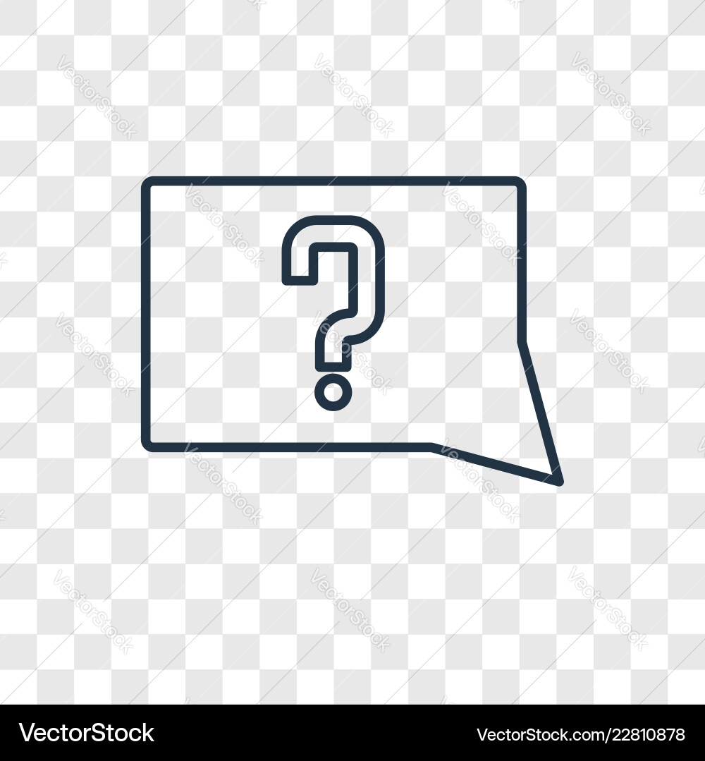 Concept: Unknown Topic Linear Icon vector image