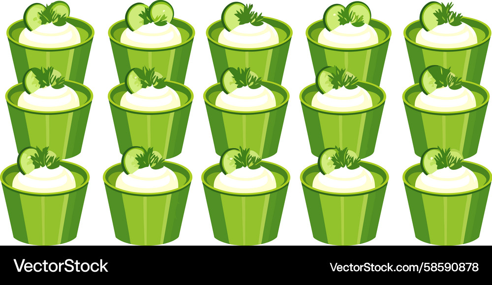 Cucumber Dip Pattern Vector Image