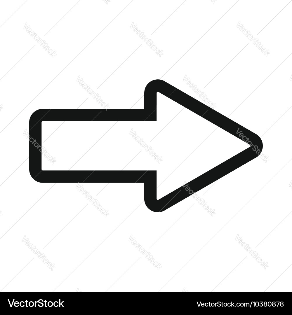 Cursor to right icon simple style vector image