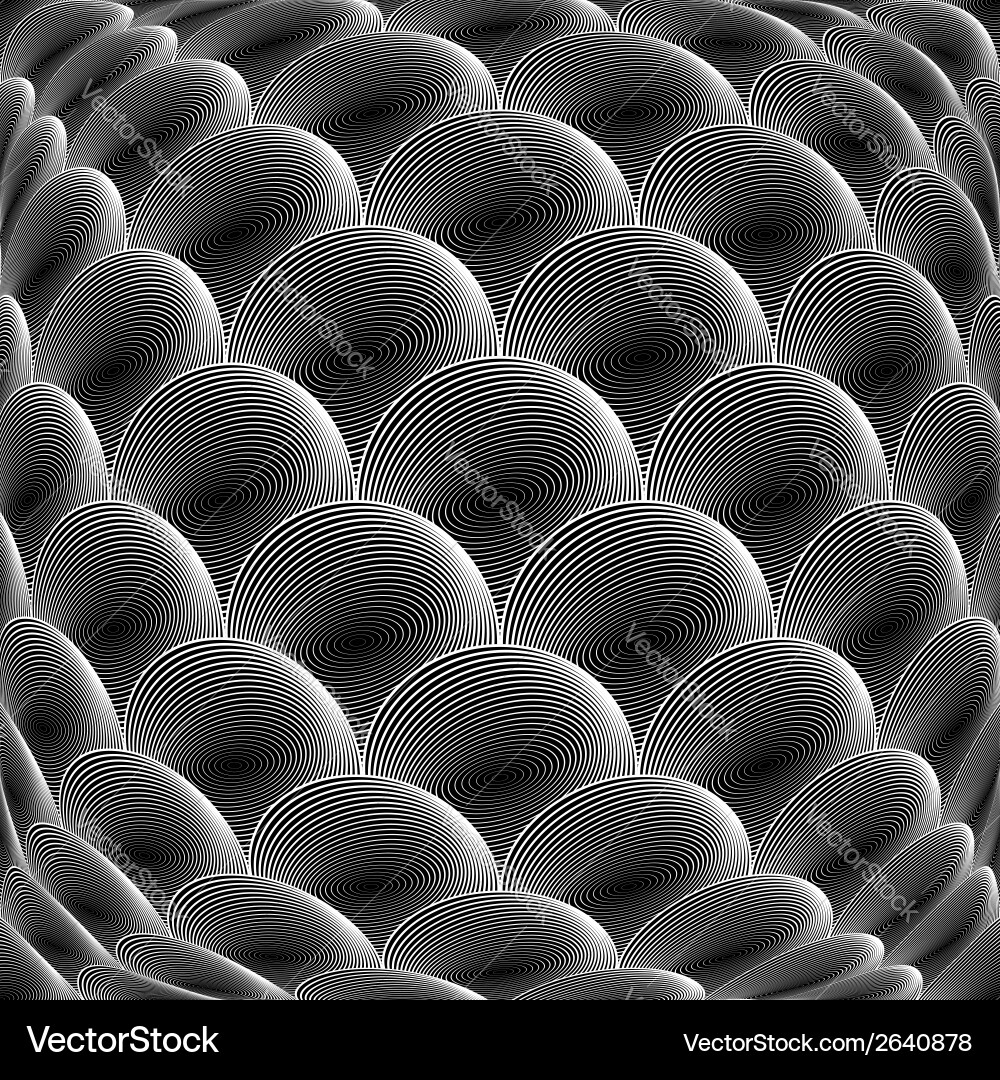 Design monochrome warped grid sphere pattern Vector Image