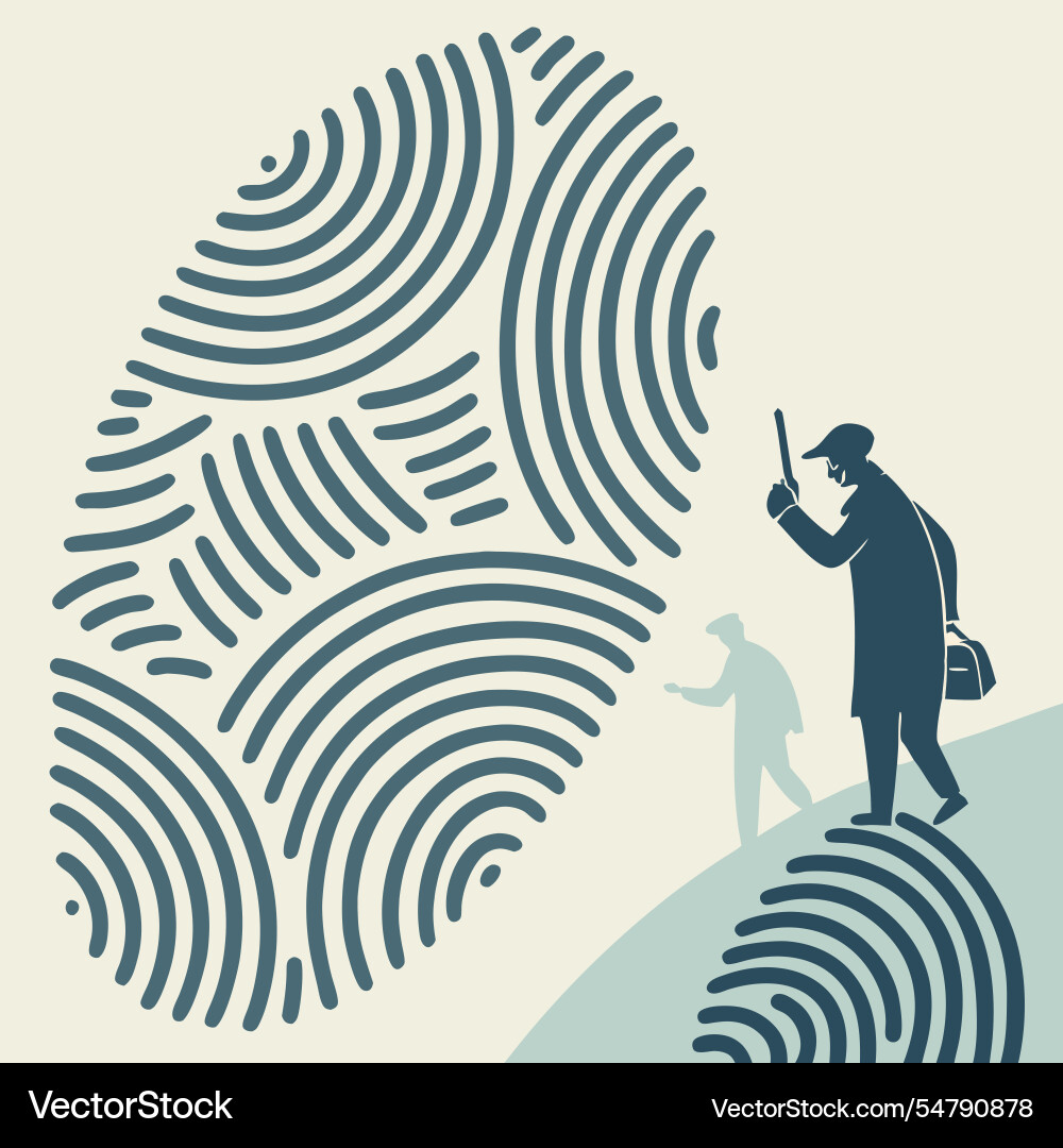 Fingerprint scans repeating patterns Vector Image