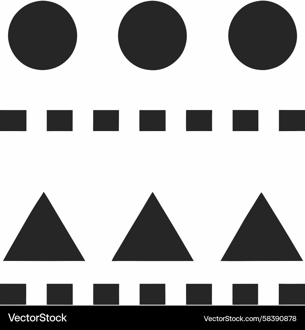Geometric Shape Array Vector Image