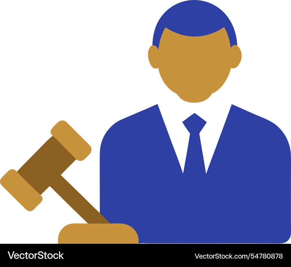 Icon representing a judge Vector Image