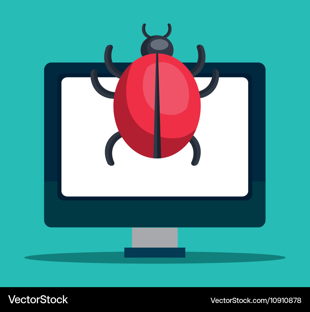 Informatic virus computer Vector Image