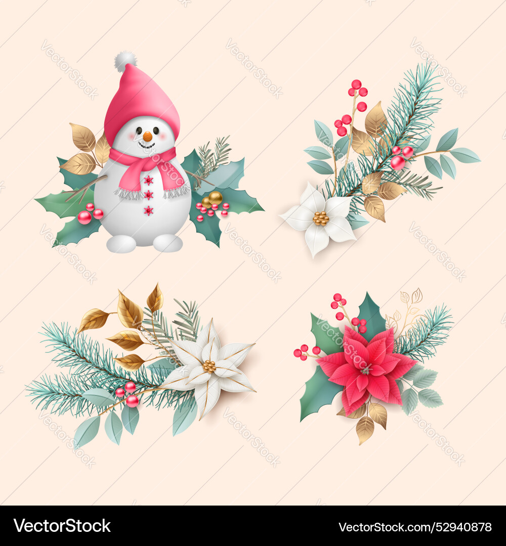 Merry christmas and happy new year garland Merry christmas and happy new year garland vector image