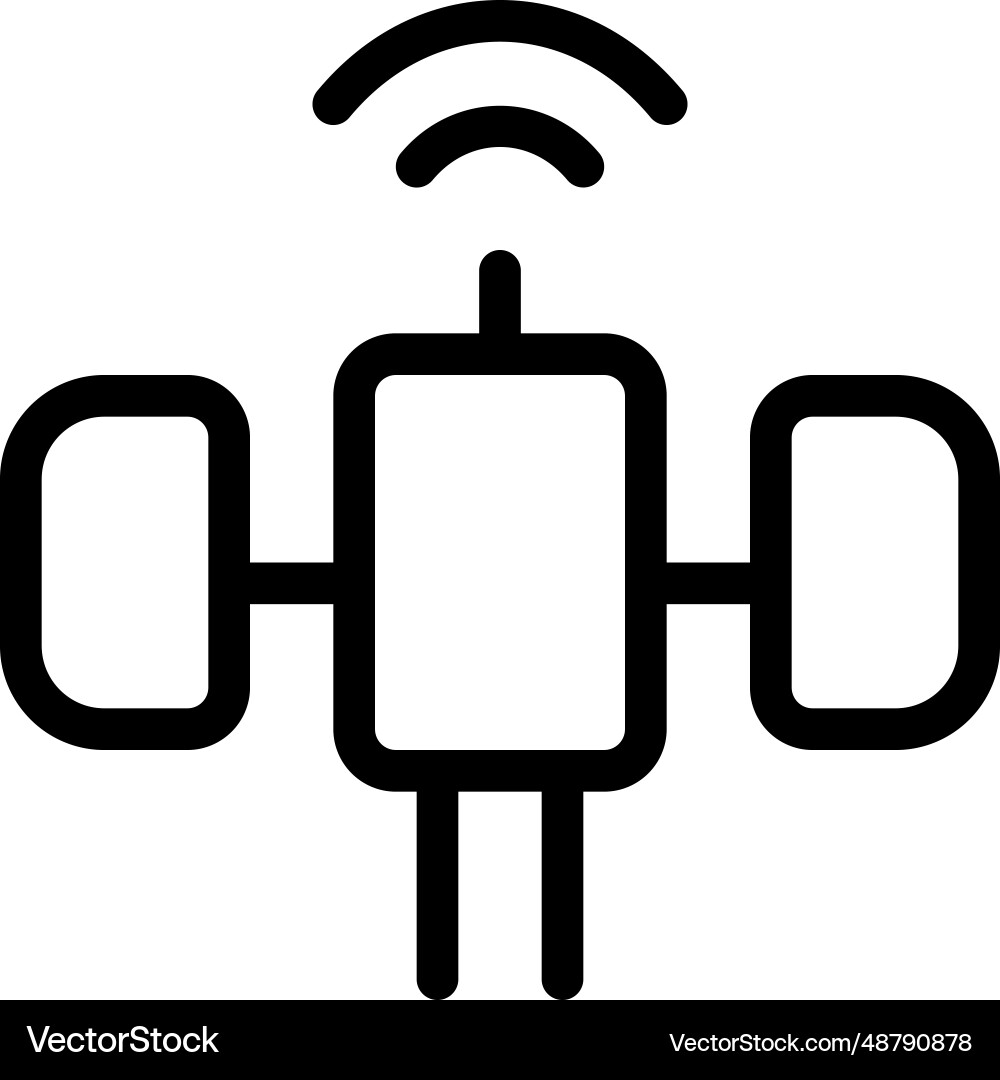 Using satellite wireless network for communication Vector Image