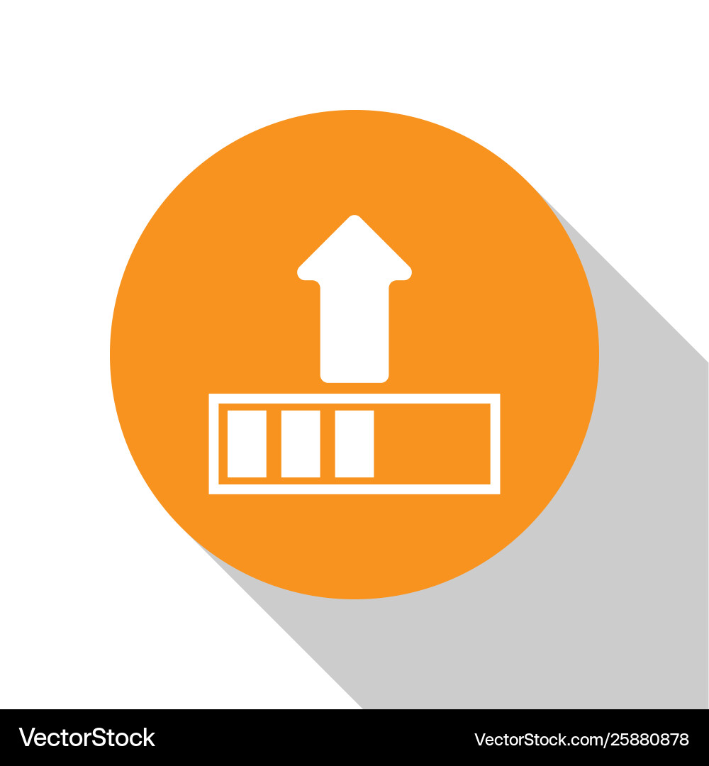 White loading icon isolated on background vector image