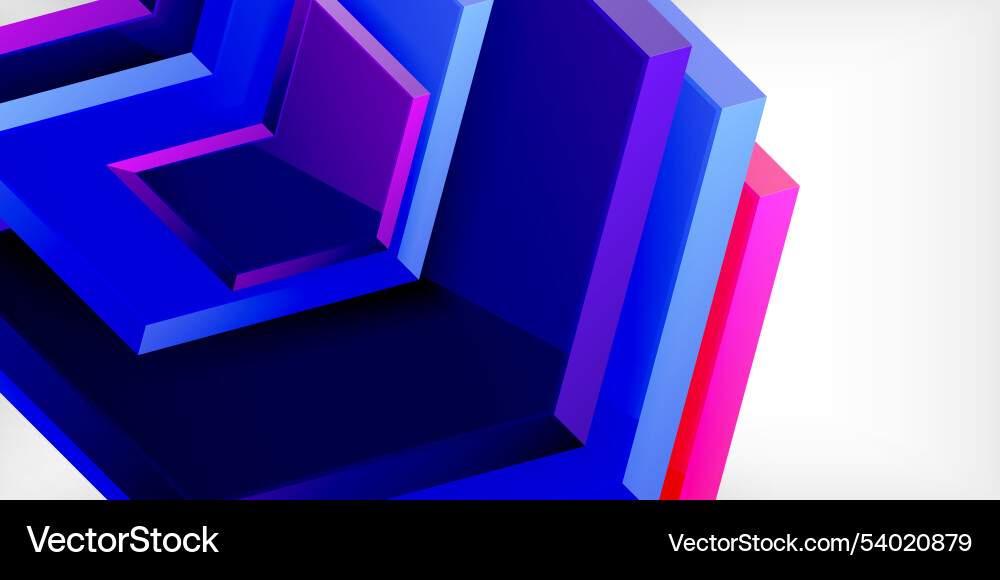 3d arrow techno design template Royalty Free Vector Image