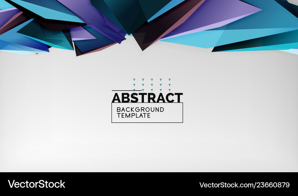 3D Triangular Abstract Background Vector Image