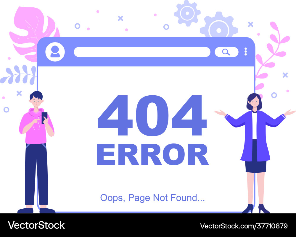 404 error and page not found lost connect 404 error and page not found lost connect vector image