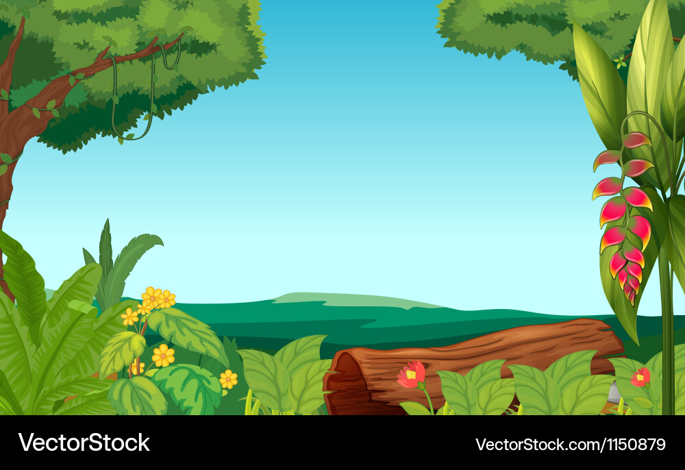 A view of the jungle Royalty Free Vector Image