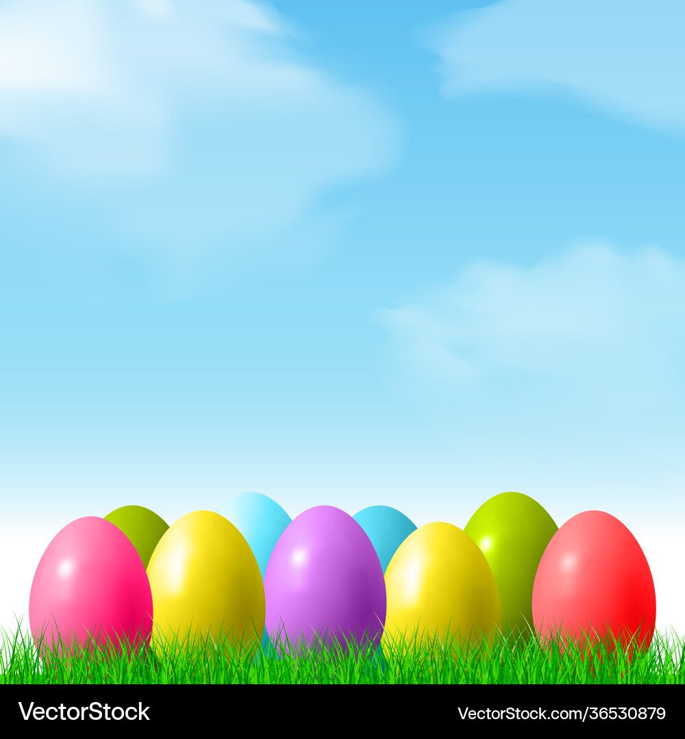 Abstract easter bokeh background with colorful Vector Image
