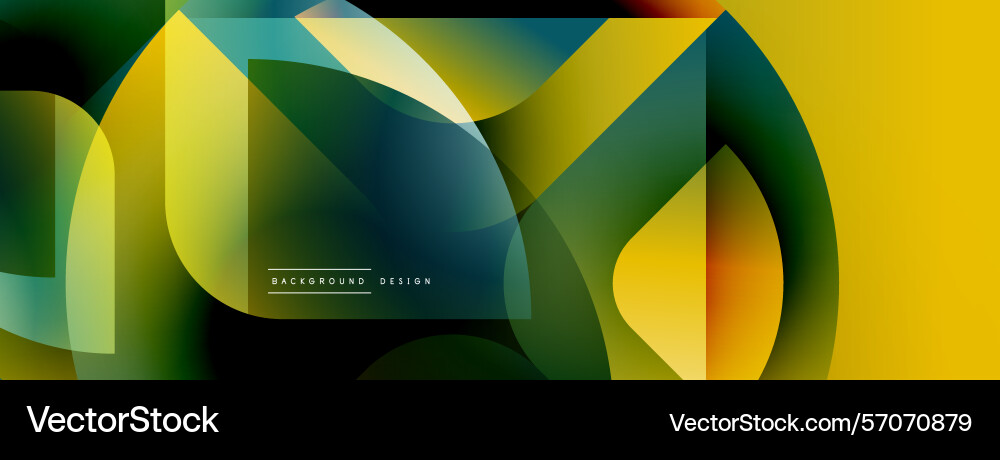 Abstract geometric shapes overlap creating Vector Image