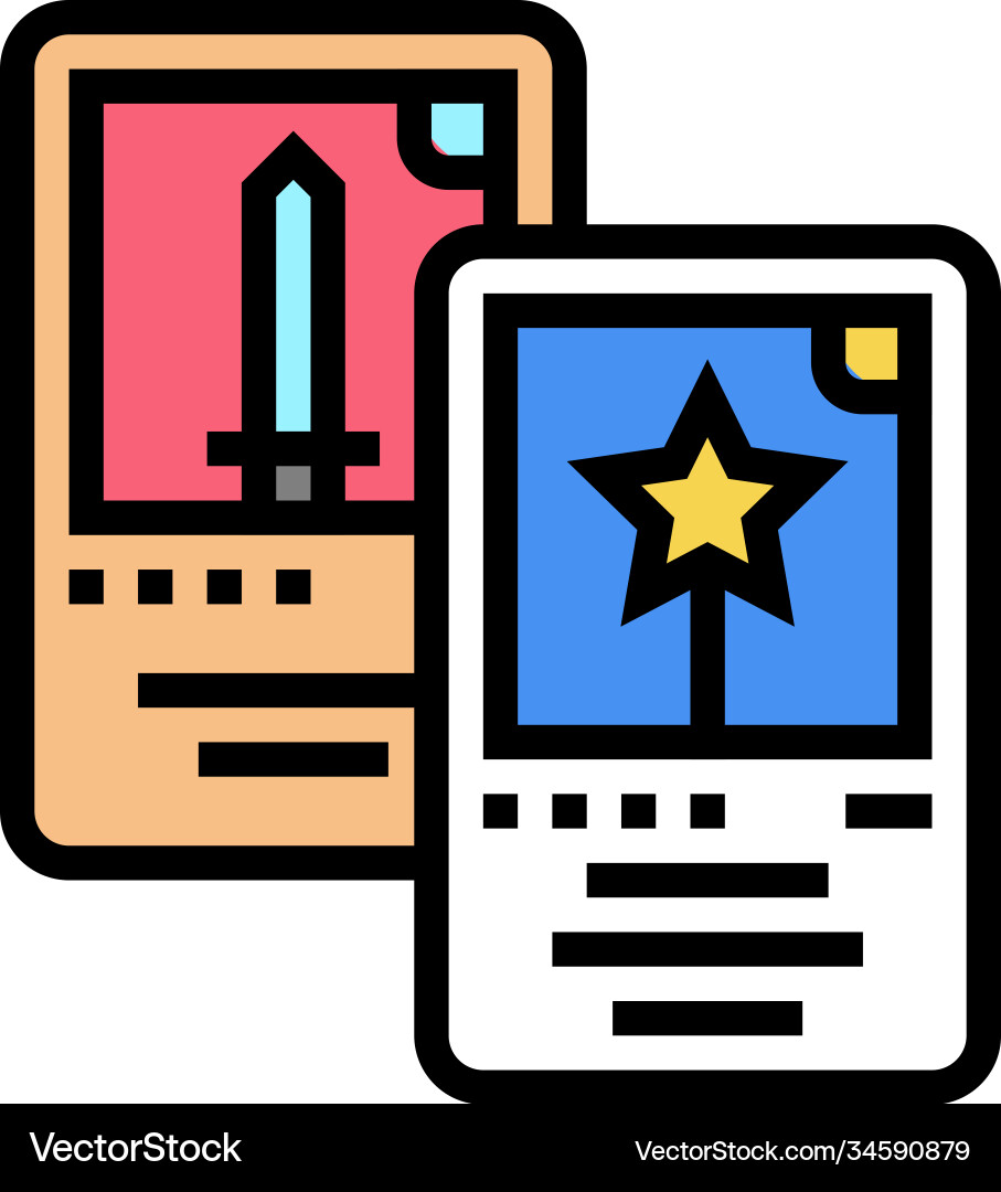Card game geek color icon vector image