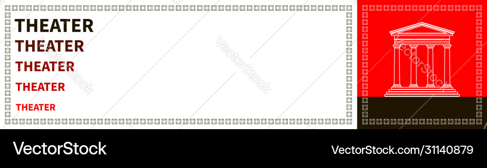 Classical facade theater building with columns Classical facade theater building with columns vector image