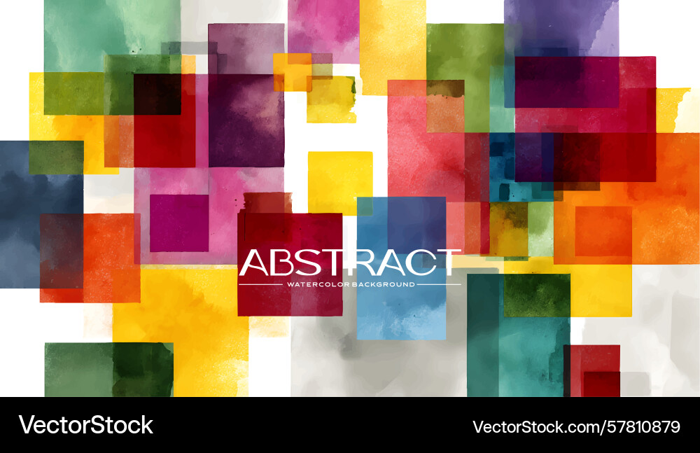 Colorful overlapping squares create an abstract Vector Image