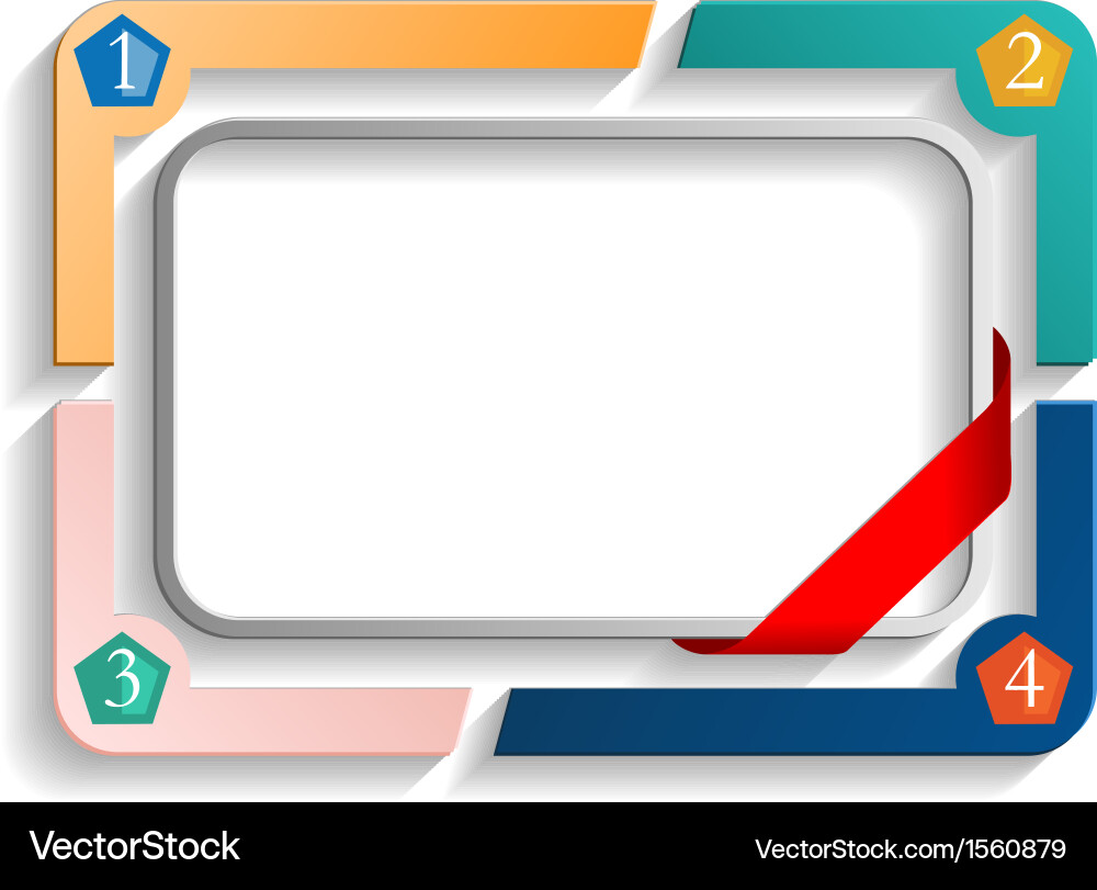 Frame with numbers vector image