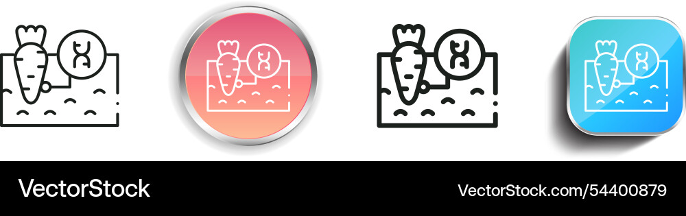 Gene icon thin linear regular and button style Gene icon thin linear regular and button style Vector Image