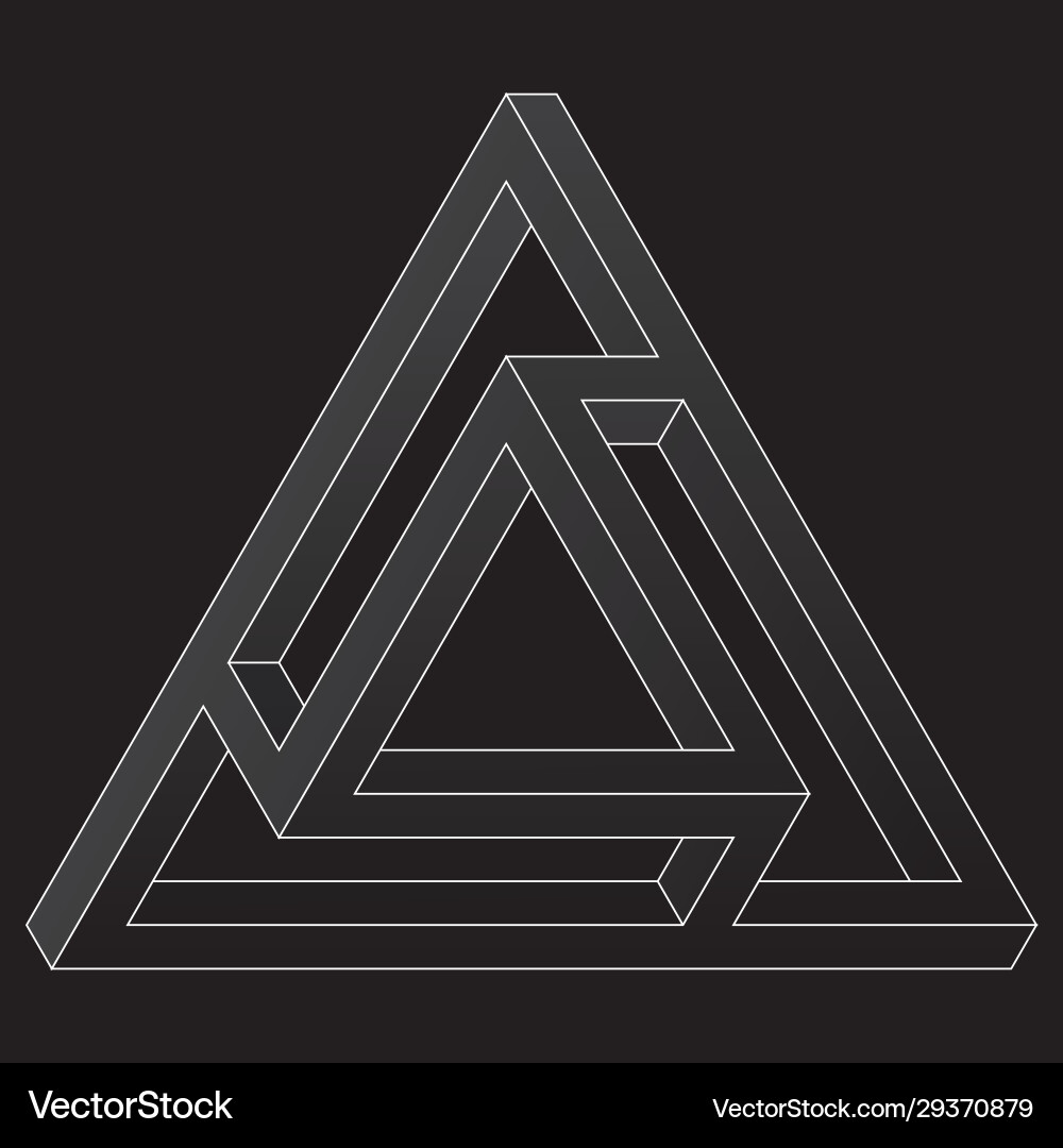 Impossible triangular icon Impossible triangular icon vector image
