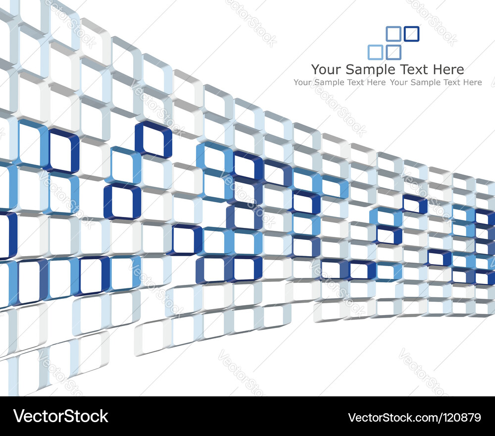 Isometric Blocks Background vector image