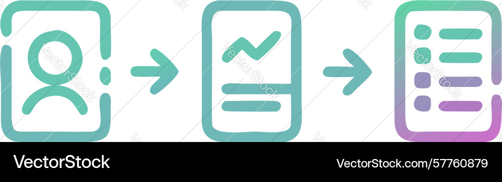 Progress workflow tracking icons task management vector image