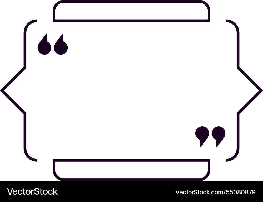 Quote frame with quotation marks is waiting vector image