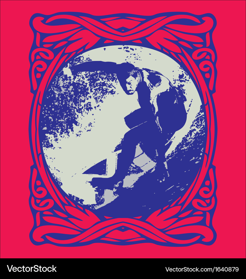 Retro Surfer Sunset Royalty Free Vector Image - VectorStock