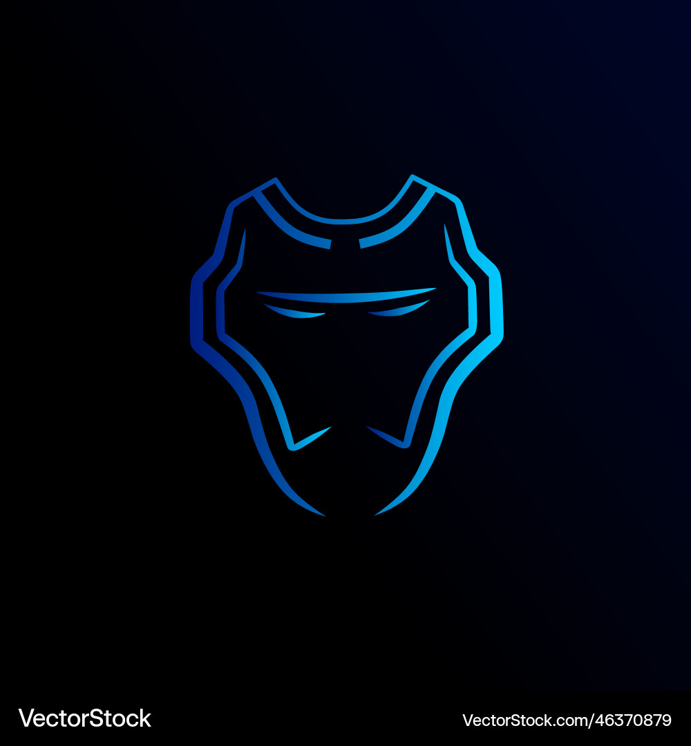 Robot logo design with dark background abstract Vector Image