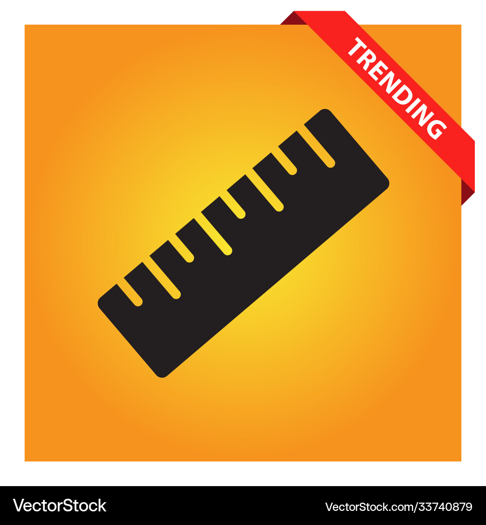 Ruler icon for web and mobile Vector Image