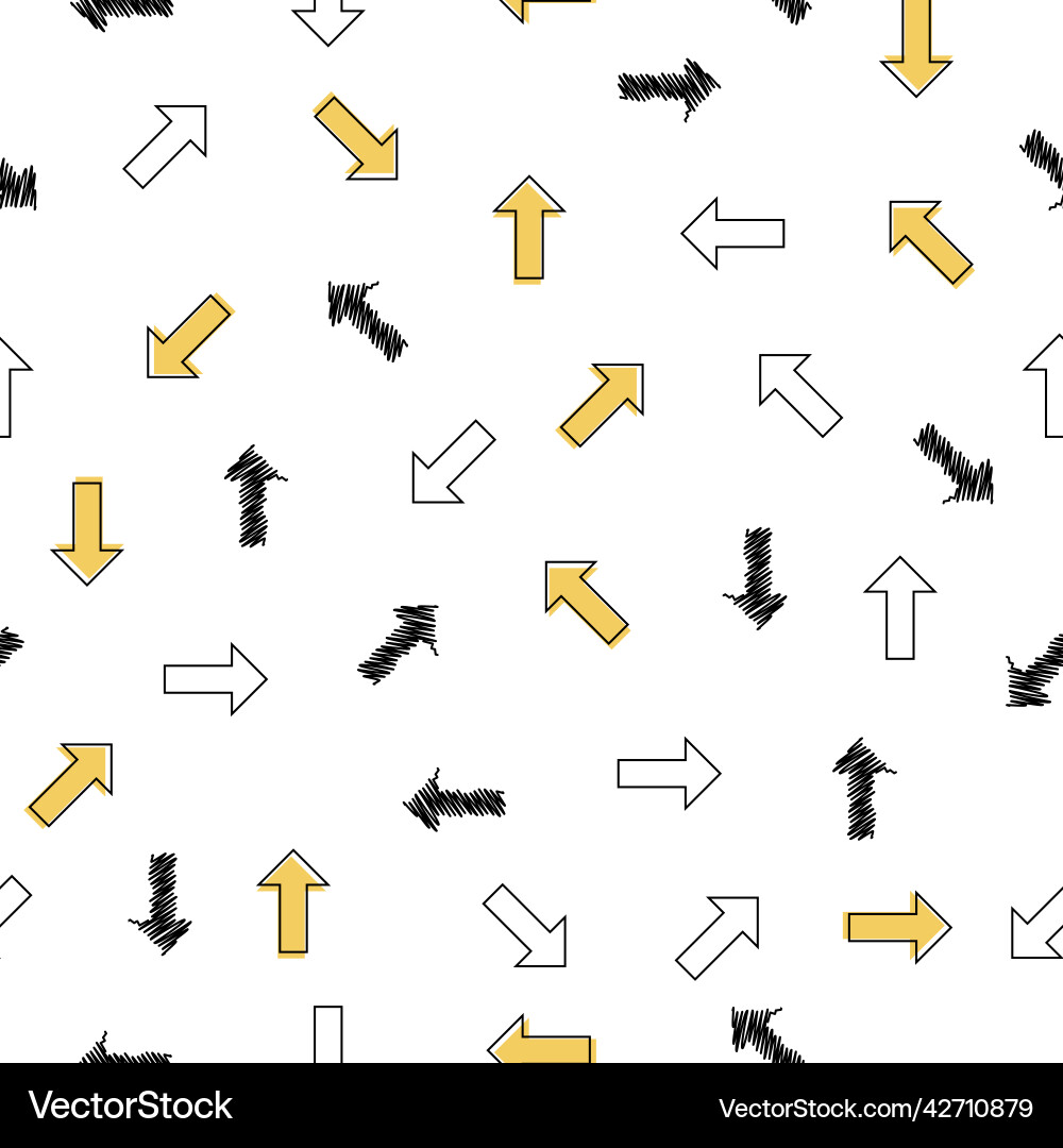 Seamless pattern with isolated arrows on a white Seamless pattern with isolated arrows on a white Vector Image