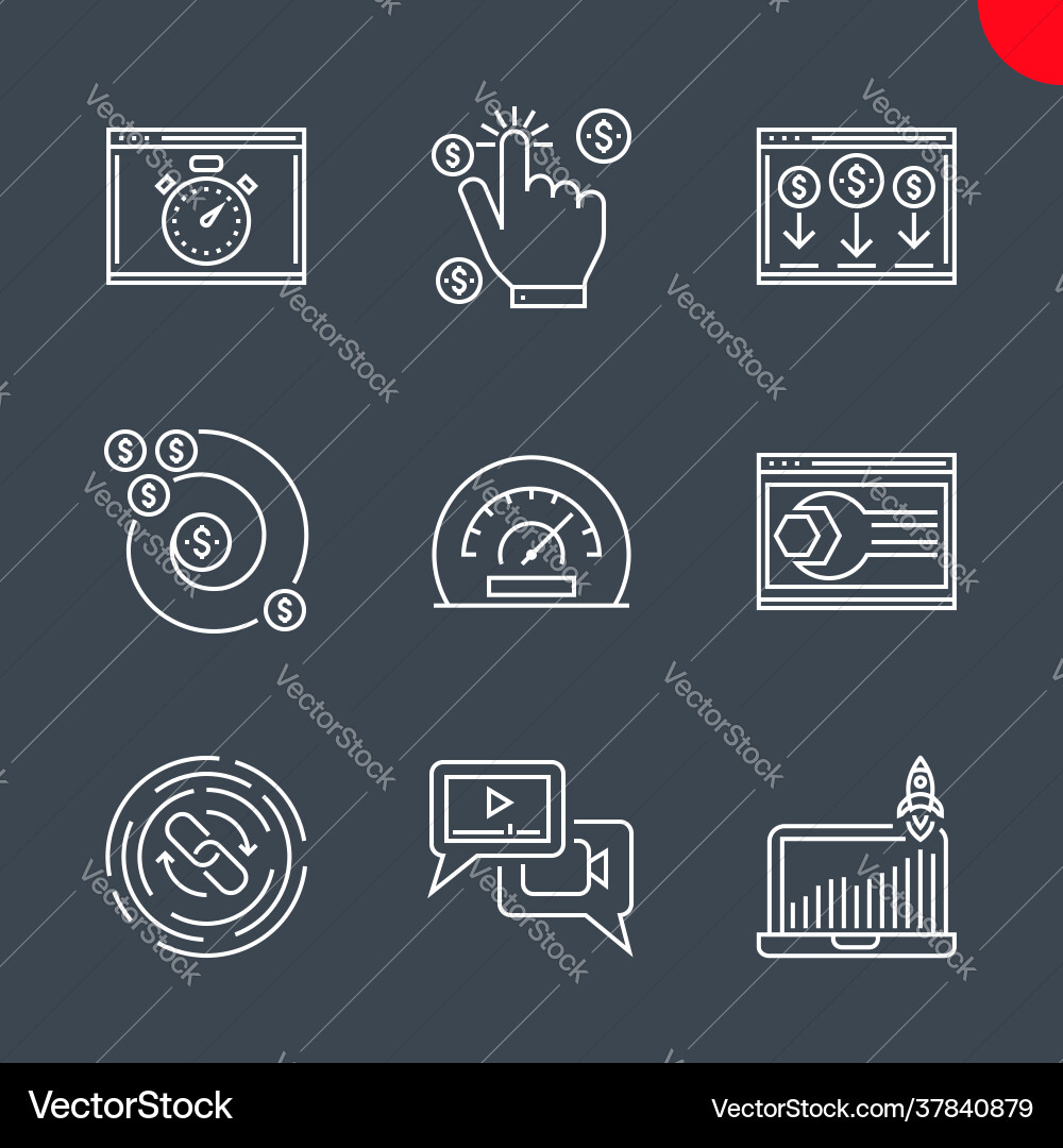 Seo and web opimization Seo and web opimization vector image