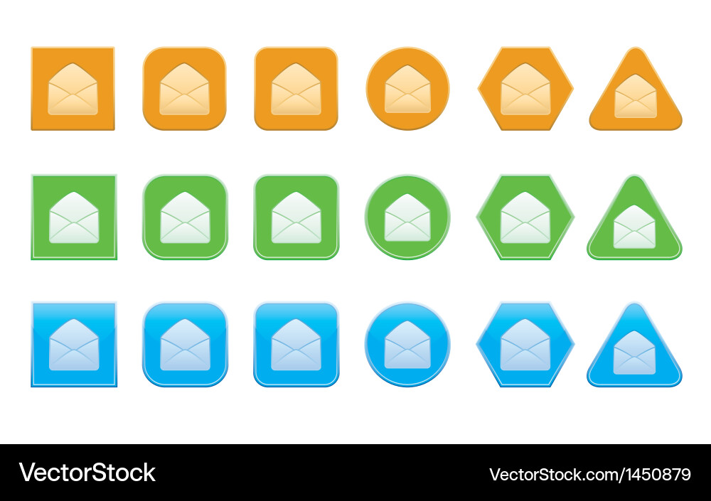 Set of read mail icons Vector Image